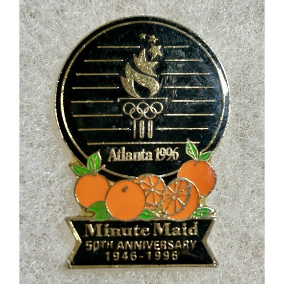 ATLANTA 1996 Olympic Games/MINUTE MAID 50th Anniversary /USA Sponsor Pin - Picture 1 of 2